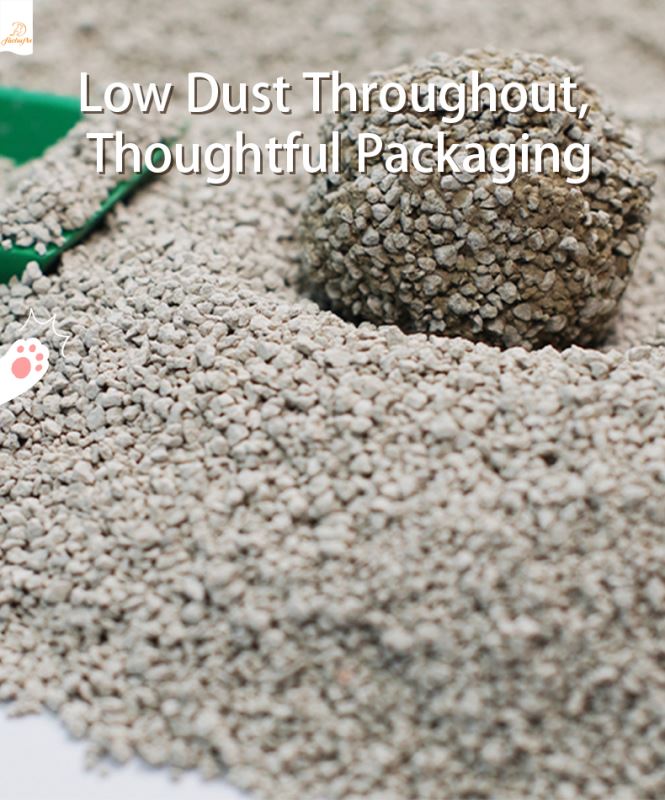 Broken bentonite cat litter